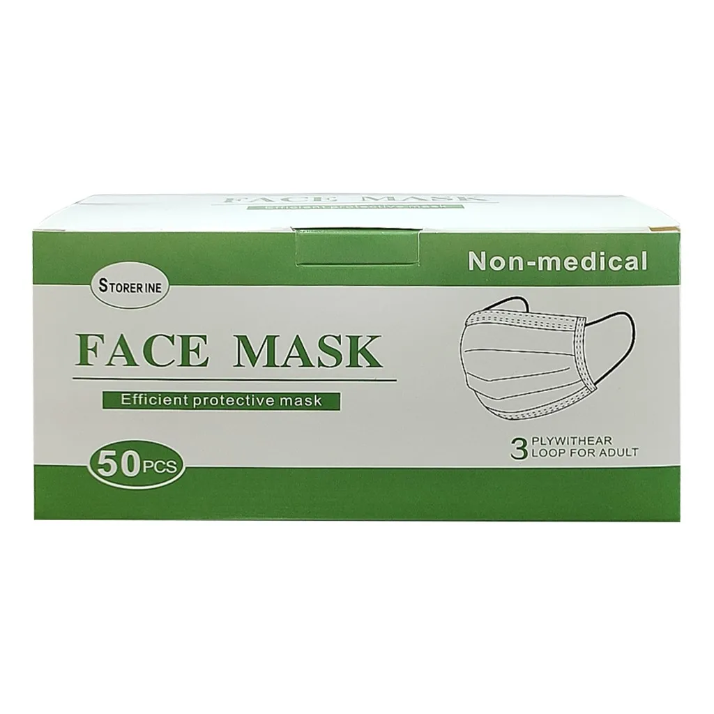 1 box of 50pcs independent packaging Disposable Face Mask Adult 6 colors Disposable Mask mascarillas quirurgicas homologadas 6