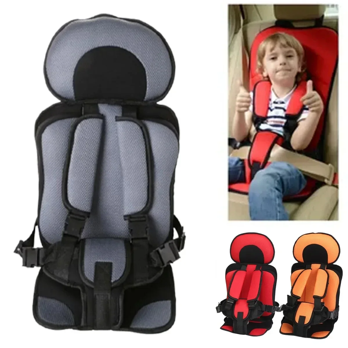 

Child Safety Seat Mat for 6 Months To 12 Years Old Baby Car Seat Cushion Adjustable Stroller Seat Pad Portable Shopping Cart M