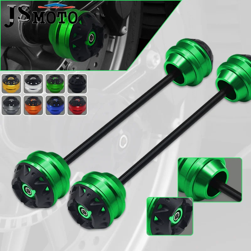 Motorcycle-CNC-Rear-Front-Wheel-Fork-Axle-Sliders-Crash-Protector-Pad ...