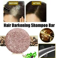 10G Natural Organic Polygonum Essence Hair Darkening Shampoo Bar Soap Mild Formula Hair Shampoo Gray Hair Reverse Cleansing 2