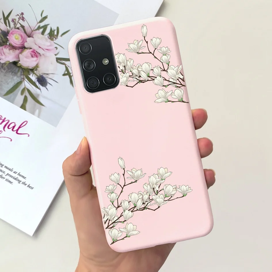 Elegant Floral Slim Shockproof Silicone Phone Case
