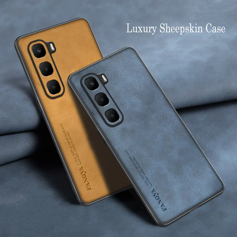 Luxury Sheepskin Leather Shockproof Silicone Phone Case Cover