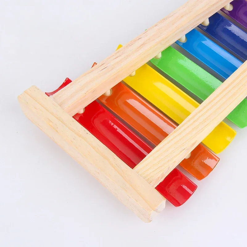 Wooden 8 Tones Multicolor Xylophone Wood Musical Instrument Toys For Baby Kids Wood Musical Instrument Toys Accessories 4
