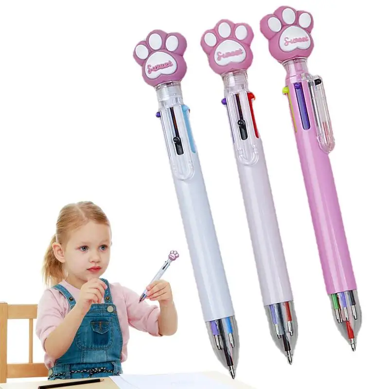 

Ручка шариковая выдвижная 6 в 1, 0,5 мм, с гелевыми чернилами