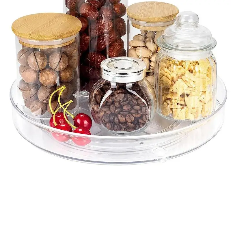 Fridge Organizer Rotating Tray 360 Degree Spinning Refrigerator Round Shelf Condiment Storage Racks For Cabinet Dining Table 5