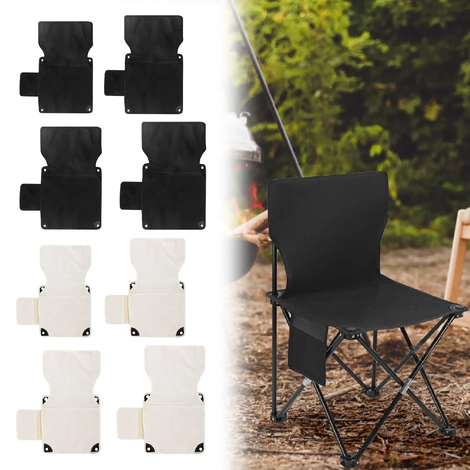 Folding Chair Replacement Fabric Outdoor Breathable with Side Pocket Seat Top Replaces for Patio Lawn Garden Camp Chair Beach Folding Chair Replacement Fabric Outdoor Breathable with Side Pocket Seat Top Replaces for Patio Lawn Garden Camp Chair Beach