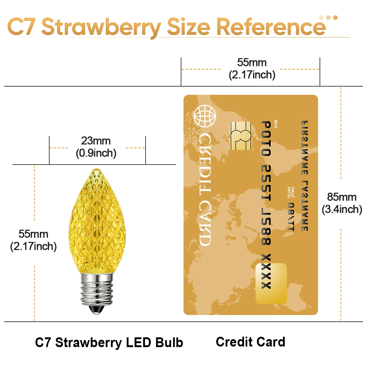 딸기 C7 Led 조명 전구 110v 220V 0.6W E12 거리 갈 랜드 교체 플라스틱 다채로운 생일 새해 장식 조명