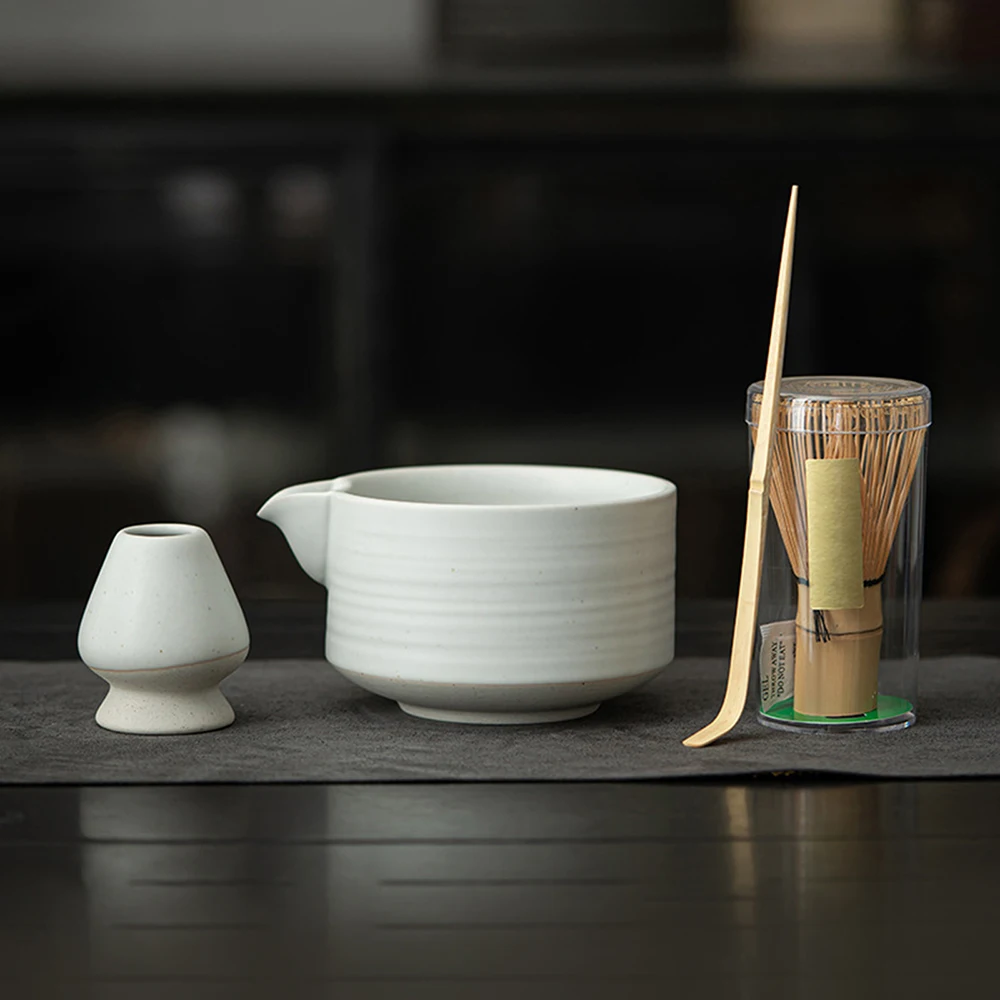 Japanese Matcha Whisk Stand Reusable Matcha Making with Ceramic Bowl Whisk Holder Tea Accessories Teaware