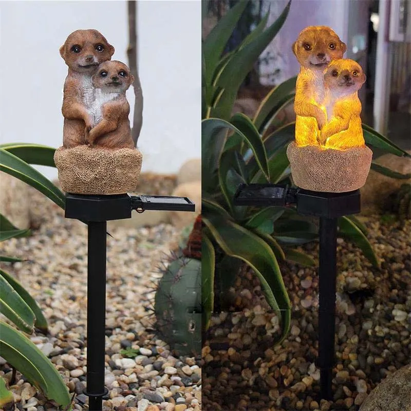 

1 Piece Solar Meerkat Light Outdoor Decorative Lights LED Solar Lights Outdoor Garden Lights Animal Statue Lights Walkway Lights