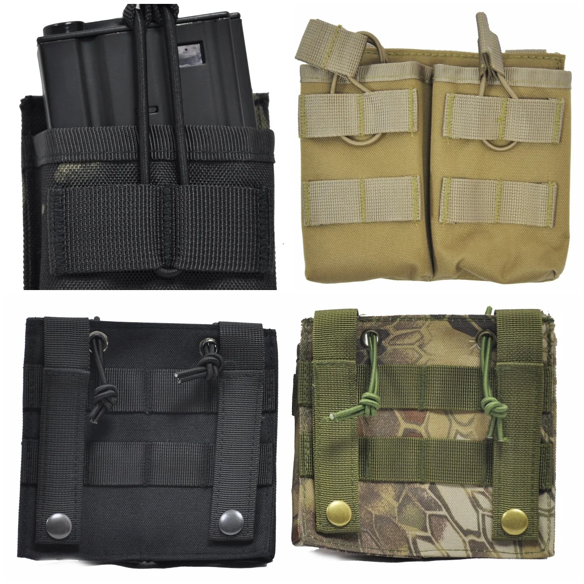 

Tactical Magazine Pouches Single/ Double M4 Rifle MOLLE Mag Pouch 1000D Nylon Airsoft Paintball Hunting Shooting Bag Accessory