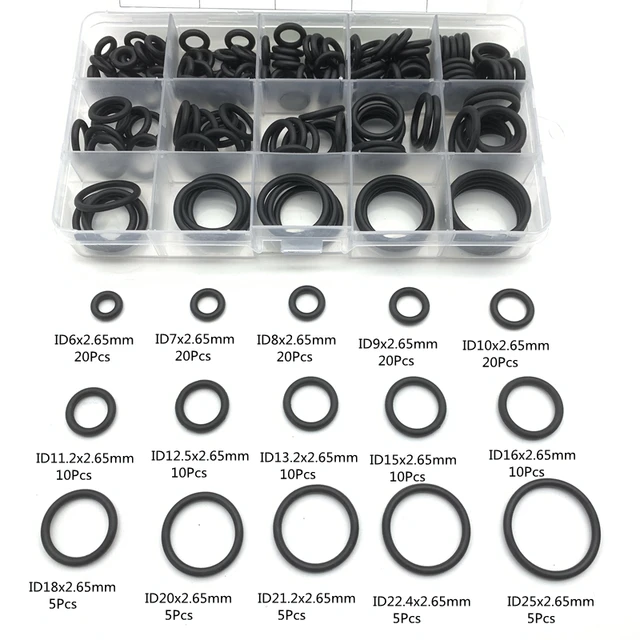 borst Munching Weglaten 175Pcs Thickness2.65mm O-Ring Set Afdichtring Olie Bestendig En  Hittebestendig Nitril Rubber Ring Rubber O-Ring - AliExpress