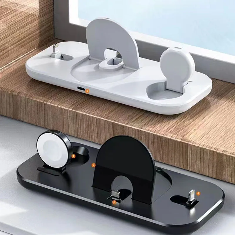

Беспроводное зарядное устройство Tutew15W Qi для iPhone 13 12 11 XS XR X 8 Apple Watch 7 6 5 4 3 2 AirPods Pro