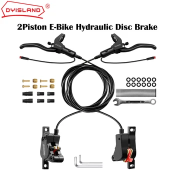 DYISLAND LD200 2Pistons E-Bike Set freno a disco idraulico 2PIN Spegnimento freno a disco idraulico per bicicletta elettrica con strumento di montaggio