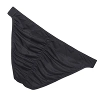 Slip en soie glacée pour hommes, sous-vêtements masculins, culotte à large ceinture, Sexy, pochette en U, dos froissé, Bikini, Slip Hombre, Lingerie exotique respirante 5
