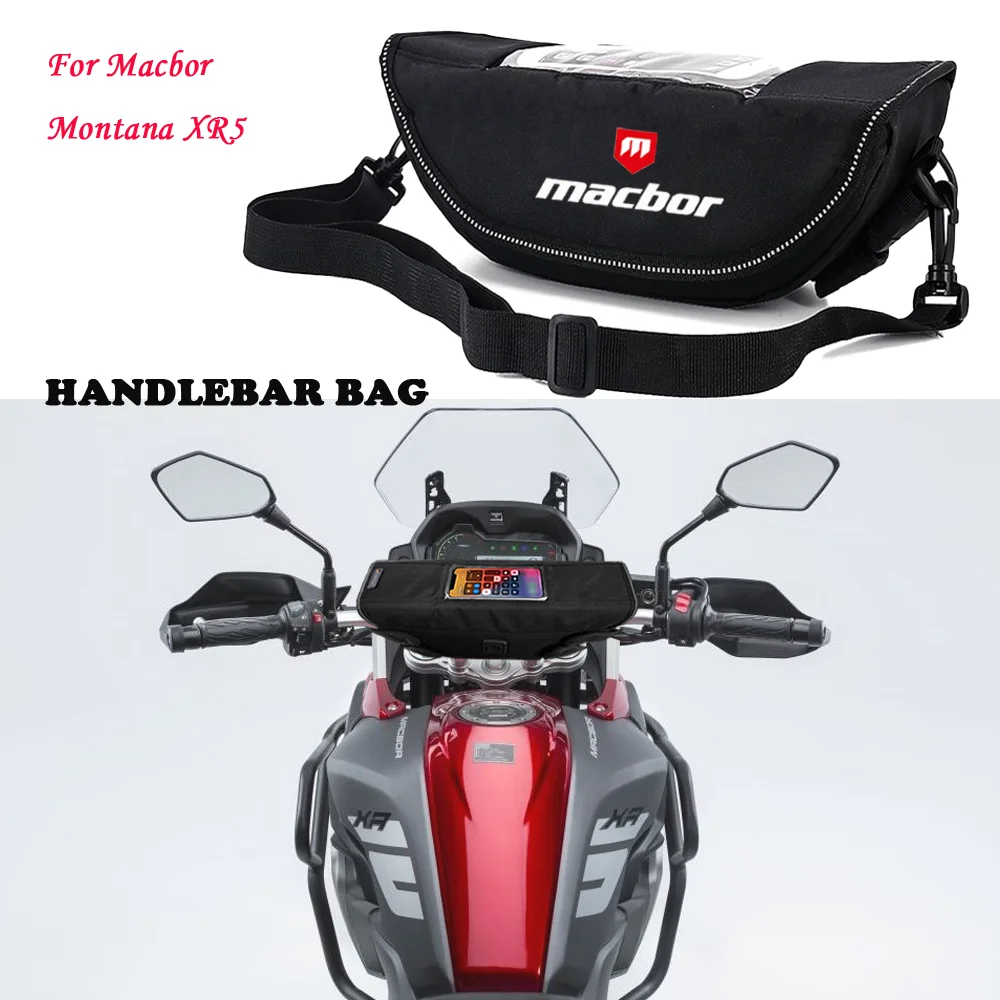 

Motorcycle Handlebar Travel Bag for Macbor Montana XR5 Accessories Portable Waterproof Phone Bags