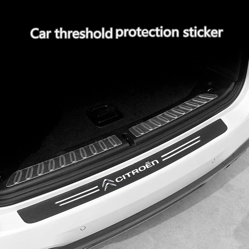 Carbon Fiber Car Sill Protector Strip - Stylish Automotive Threshold Sticker
