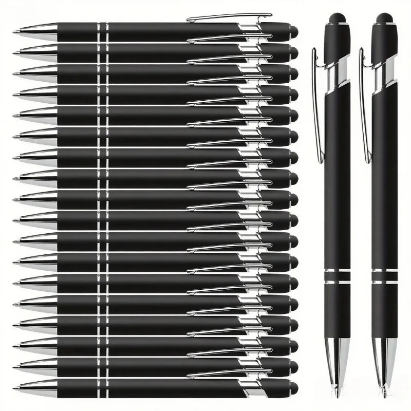 Customizable Personalized Stylus Ballpoint Pen Set - Ideal for Office, School, Journaling, and Art Projects (20-Pack)