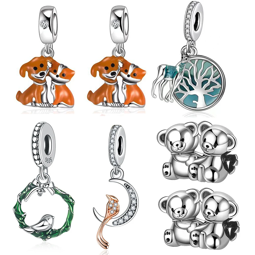 

Шармы-подвески женские из серебра 925 пробы с фианитами