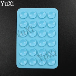 Suction Cup Silicone Phone Stand - Anti - Slip Rubber Pad Pack (Sky Blue)