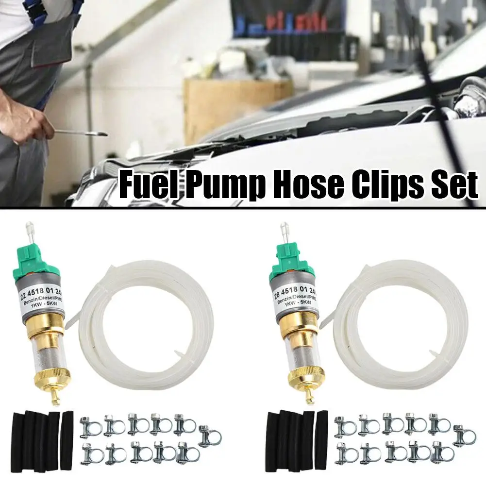 Universal Ultra Quiet 12V Diesel Heater Fuel Pump Hose Clips Set For 1KW-5KW Car Air Heater Diesel Parking Oil Pump