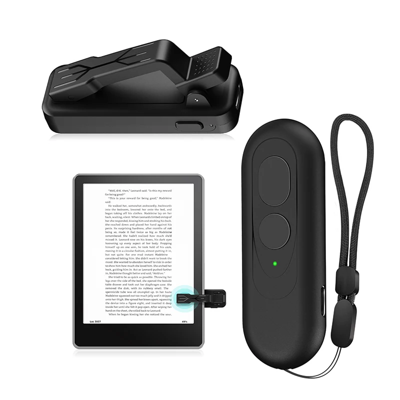 Page Turner Remote Control Phone Camera Video Record Shutter for Kindle Kobo EReaders iPad iPhone Android RF Remote Clicker