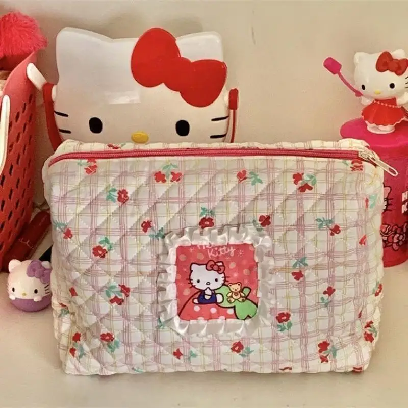 

Sanrio Hellokitty Kawali ручная косметичка Сумка для мытья вместительная сумка для путешествий портативная Милая подарок на день рождения для девушки