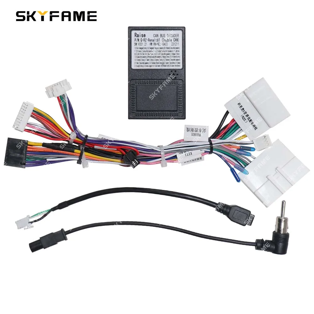 Car 16pin Wiring Harness Adapter Canbus Box Decoder Tesla Android Radio Power Cable for Renault Koleos Clio 5 G-RZ-RenaIt61
