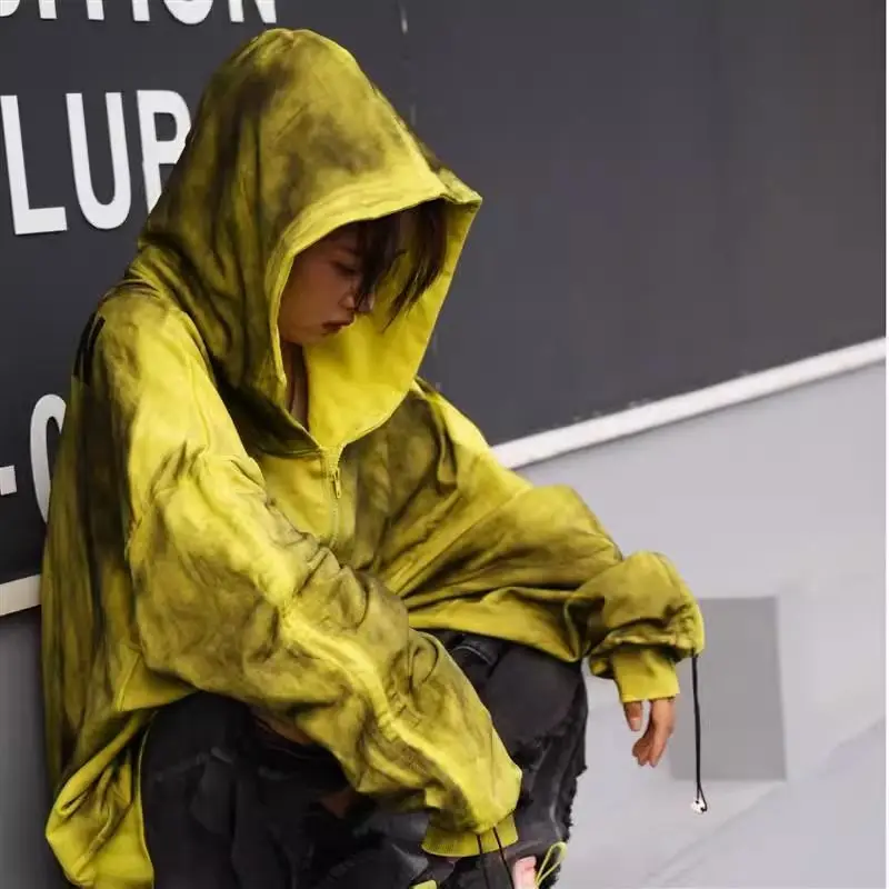 Autumn KPOP Fashion Style Harajuku Slim Fit Hooded Sweatshirt Loose Casual All Match Outerwear Korean Stylelong Sleeve Jacket