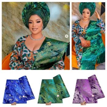 African Headtie Sego Luxury 3D Swiss Gele 2Pcs/Bag 057 Nigerian Sego Head Tie Wrapper For Wedding ASO EBI Fabrics 1