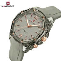 Women Watch NAVIFORCE Fashion Casual Quartz Watches Ladies Waterproof Wristwatch Silicone Band Girl Clock Relogio Feminino 6103