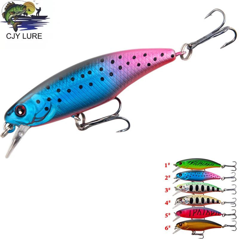 1 Piece Of Hard Bait Fishing Minnow Bait 4.3g 6cm Three Hook With