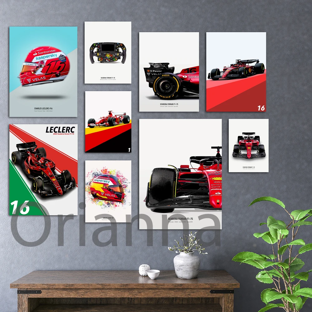 2022 Red F1 75 Art Poster Print F1 F2004 Poster Wall Art Canvas Painting F1 Gift Car Poster Decorazione Della Casa