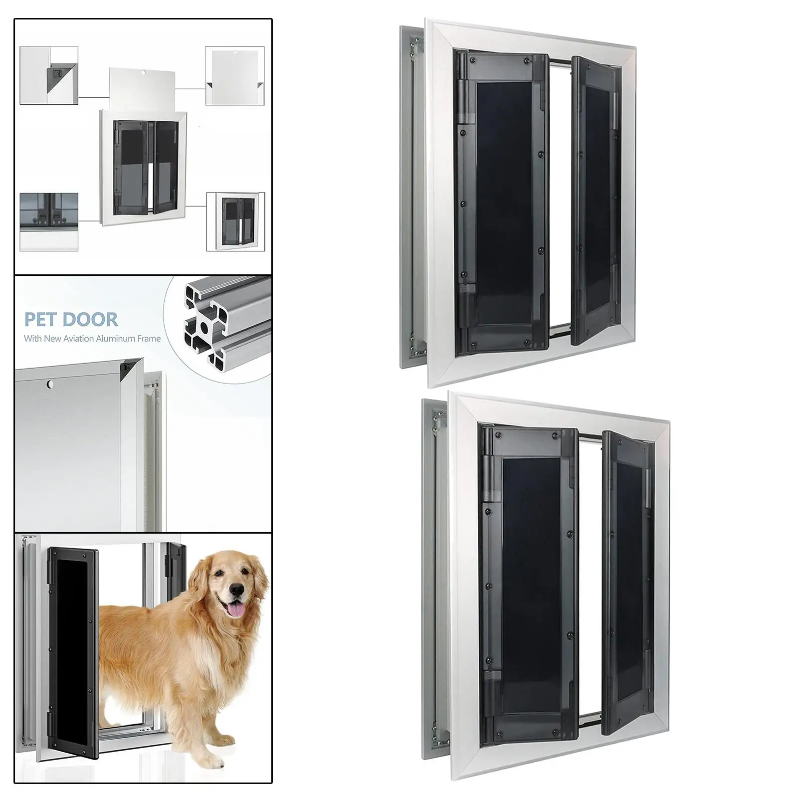 Luxurious Dog Doors Pet Door Inner Frame Durable for Indoor Interior Outdoor