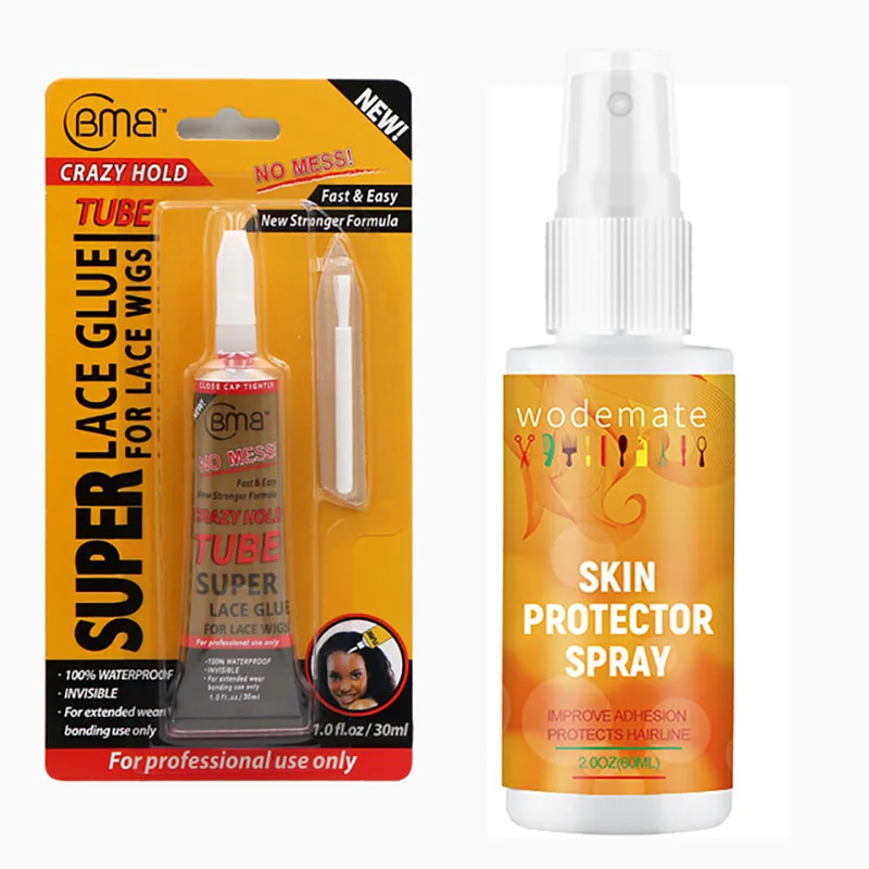 Bmb Colla Super Pizzo Colla Per Capelli Impermeabile Per Toupee Parrucca Invisibile Frontale Adesivo + Protezione Del Cuoio Capelluto Protezione Della