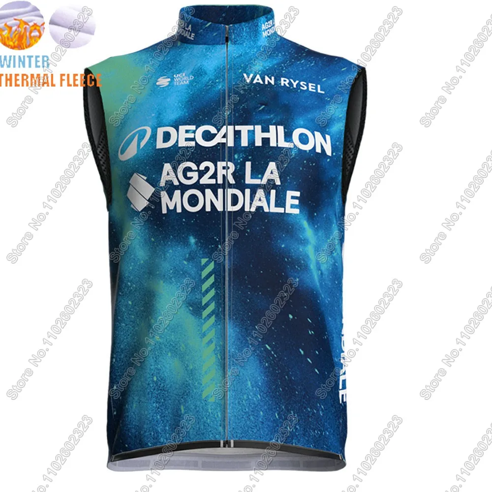 Ag2r Team Cycling Sleeveless Jerseys Bicycle Vest France Cycling Jersey Bike Clothing MTB Maillot Cyclisme