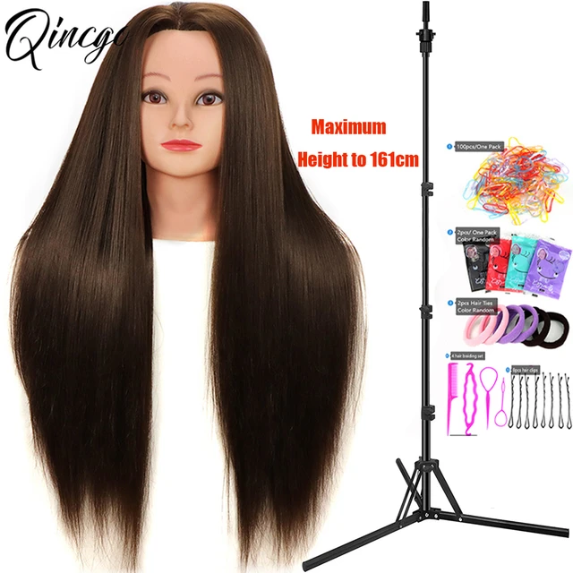 head dolls for hairdressers 80cm hair synthetic mannequin head hairstyles  Female Mannequin Hairdressing Styling Training Head - AliExpress