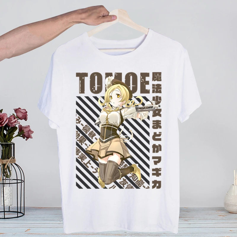 Retro Washed Madoka Magica Graphic Tee - Men’s Harajuku Streetwear