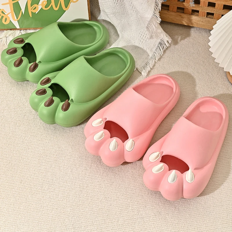 Cat Paw Claw Slippers Women Cloud Platform Funny Home Cartoon Cute