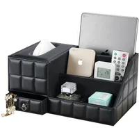 PU Tissue Box Rectangle Paper Towel Holder Desktop Napkin Storage Container Kitchen  Tray For Home Office 1