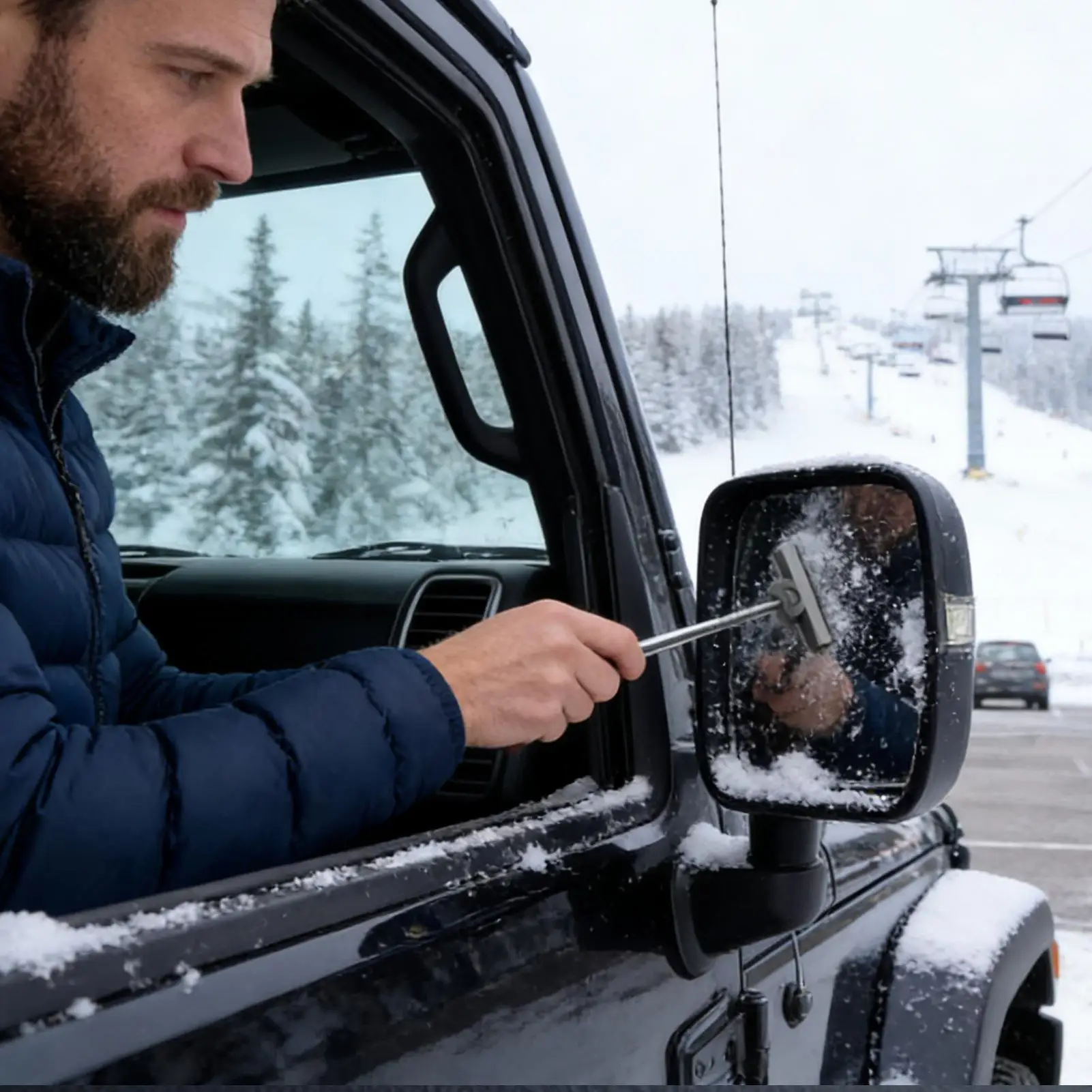 자동차 유리창 청소 도구 미러 스퀴지 휴대용 접이식 범용 청소 와이퍼 (자동차 유리, 버스 운전석, 트럭 내부용)