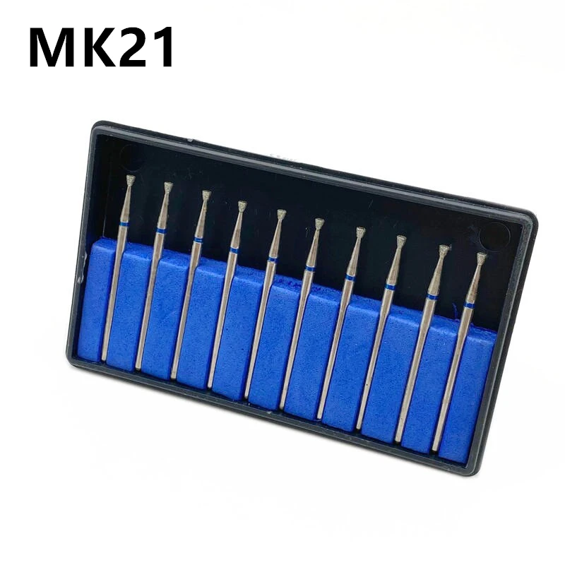 

10pcs/set Diamond Nail Drill Milling Cutter Dentistry Tools Grinding Polish Burs Craft Polisher 2.35mm Shank MK21