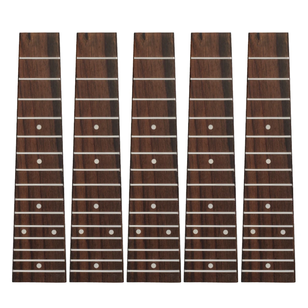 

21'' Soprano Ukulele Fretboard 15 Frets W/ White Dots Inlay 21 inch ukulele Fingerboard DIY Luthier Parts Accessories 1/5/10 PCS