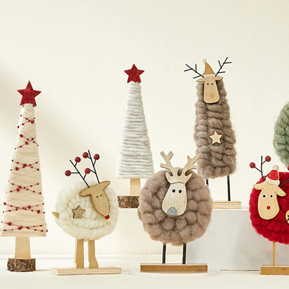 Cute Sheep Felt Ornament Christmas Desktop Ornament Christmas Tree Pendant Personalized Table Handiworks For Home Decoration