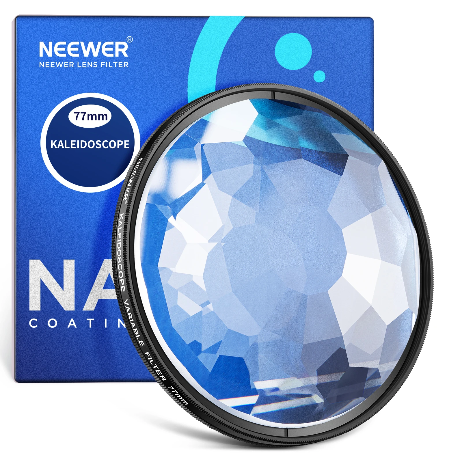 Kaleidoscope Prism Lens Filter, Photography Prism Crystal Glass Effect Filter wi