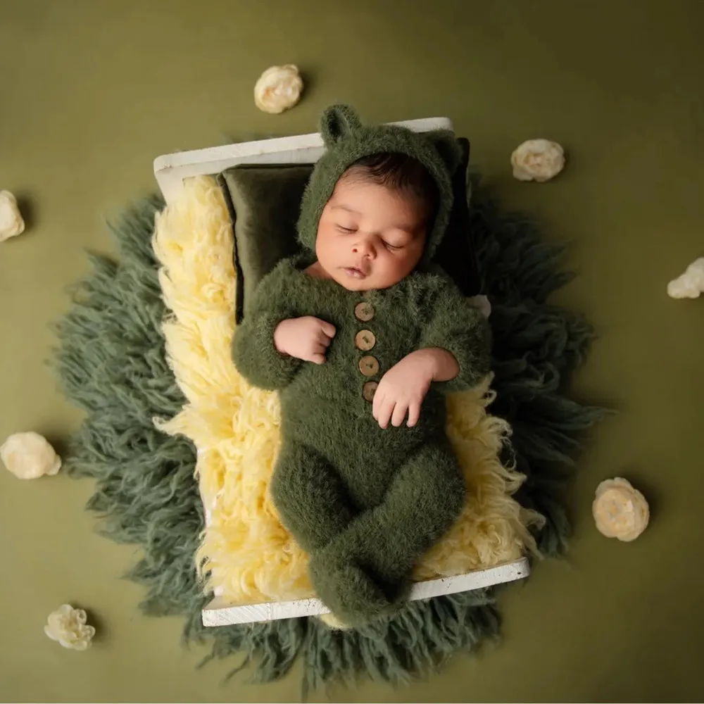 2024 Pasgeboren Romper Fotografie Rekwisieten, Baby Handgemaakte Beer Kleding Voor Baby Shoot