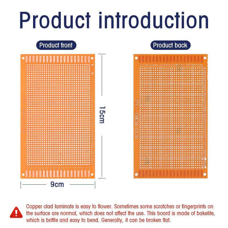 2PCS 9x15cm 9*15cm DIY Prototype Paper PCB Universal prototype board