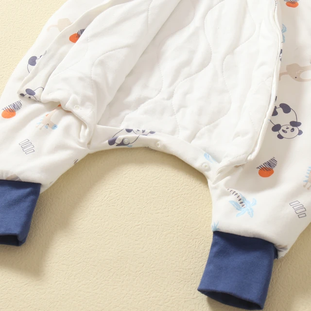 Baby Cute Cartoon Pattern Split-Leg Sleeping Bag 1.0Tog Quiltless Spring and Summer Thin Kidsren's Sleeping Bag with Detachable Sleeves 5