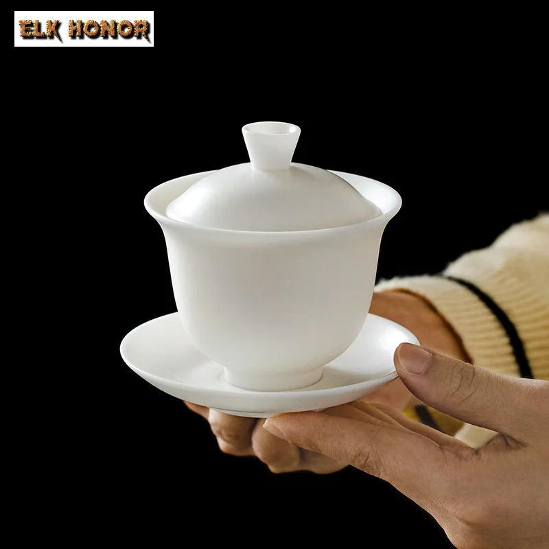 Porcelain Gaiwan Tea Maker 140ml for Japanese Tea Ceremony tea set