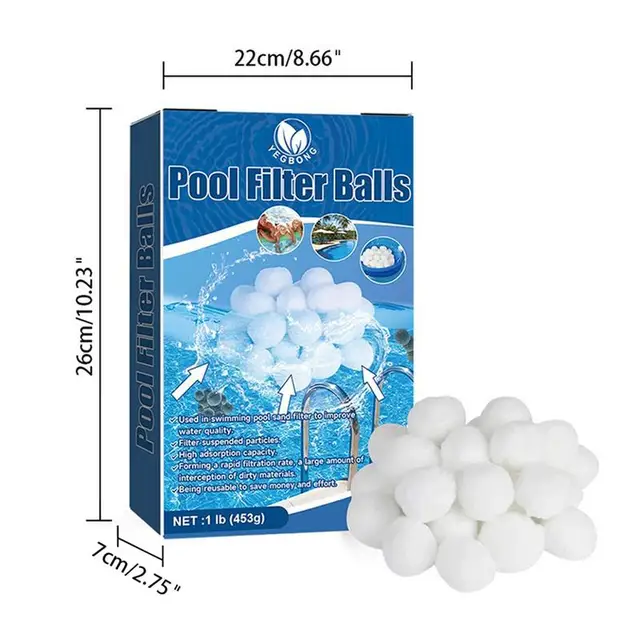 Úszómedence Szűrő Szálas Golyó Speciális Finom Közepes Tiszta Pamut Könnyű Nagy Szilárdságú Víztisztító Bal - Image 6
