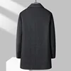 BATMO 2024 New Arrival Winter Top quality white duck down liner wool trench coat men,male thicked warm overcoat size M-4XL 9915 4